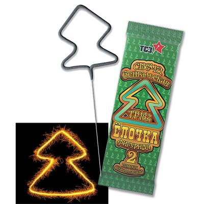 Елочка Бенгальские огни фигурные купить в Чудово | chudovo.salutsklad.ru