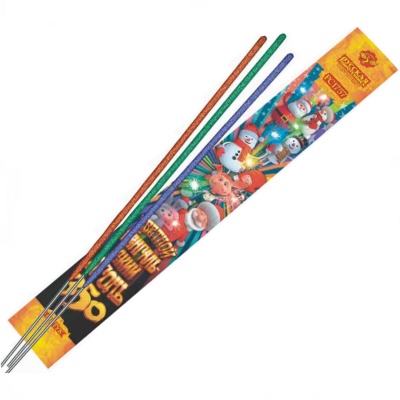 Цветной 350 мм. Бенгальские огни купить в Чудово | chudovo.salutsklad.ru