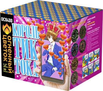 Король Тик-Тока Батарея салютов купить в Чудово | chudovo.salutsklad.ru